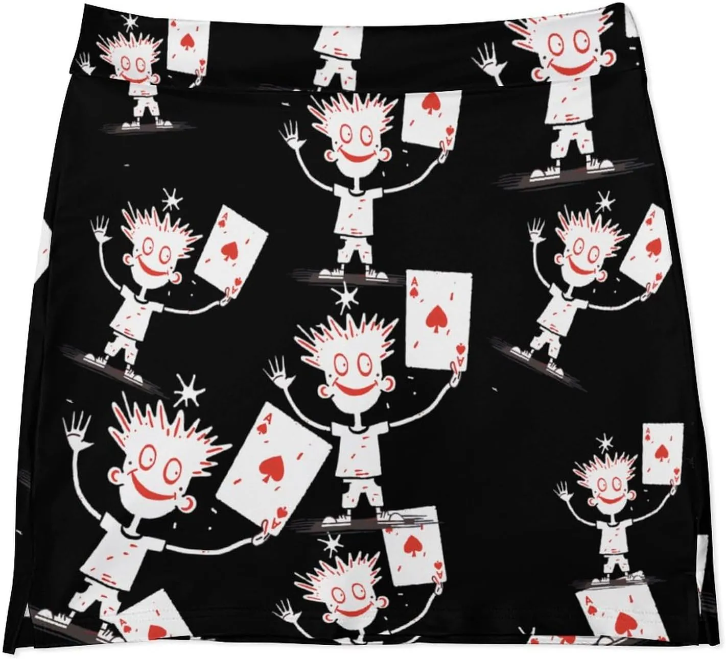 Proud of Playing Poker Cards Women's Skort Athletic Skirt Golf Skorts A-line Skirts with Built-in Shorts Pockets