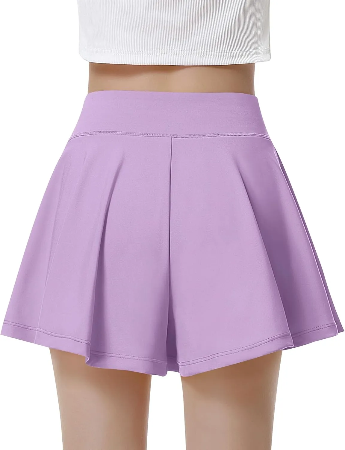 QooNoo Girls Athletic Shorts Flowy Running Shorts with Pockets V Crossover 2 in 1 Girls Tennis Shorts Butterfly Skorts