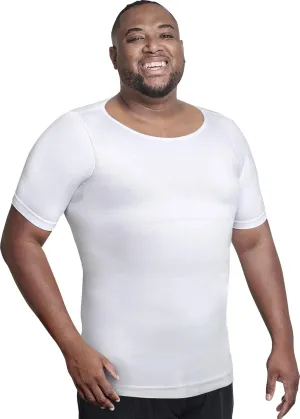 QORE LOGIQ Gynecomastia Short Sleeve Slimming Compression Shirt Men, Shapewear Mens Compression Shirt, Tank Top Body Shaper