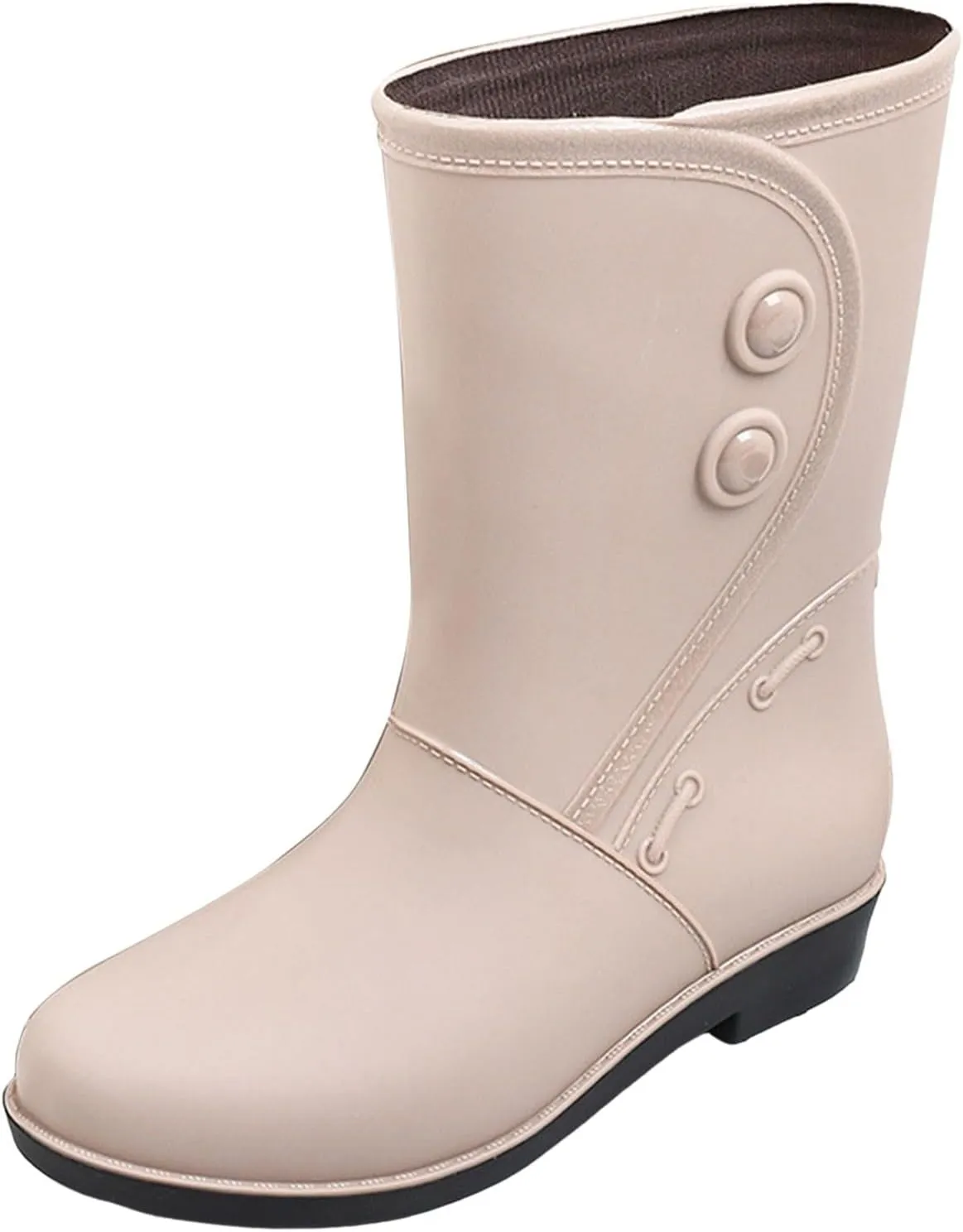 Rain Boots Women Waterproof Winter Rubber Rain Boots for Women Mid Calf Lightweight Garden Shoes
