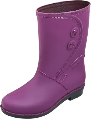 Rain Boots Women Waterproof Winter Rubber Rain Boots for Women Mid Calf Lightweight Garden Shoes