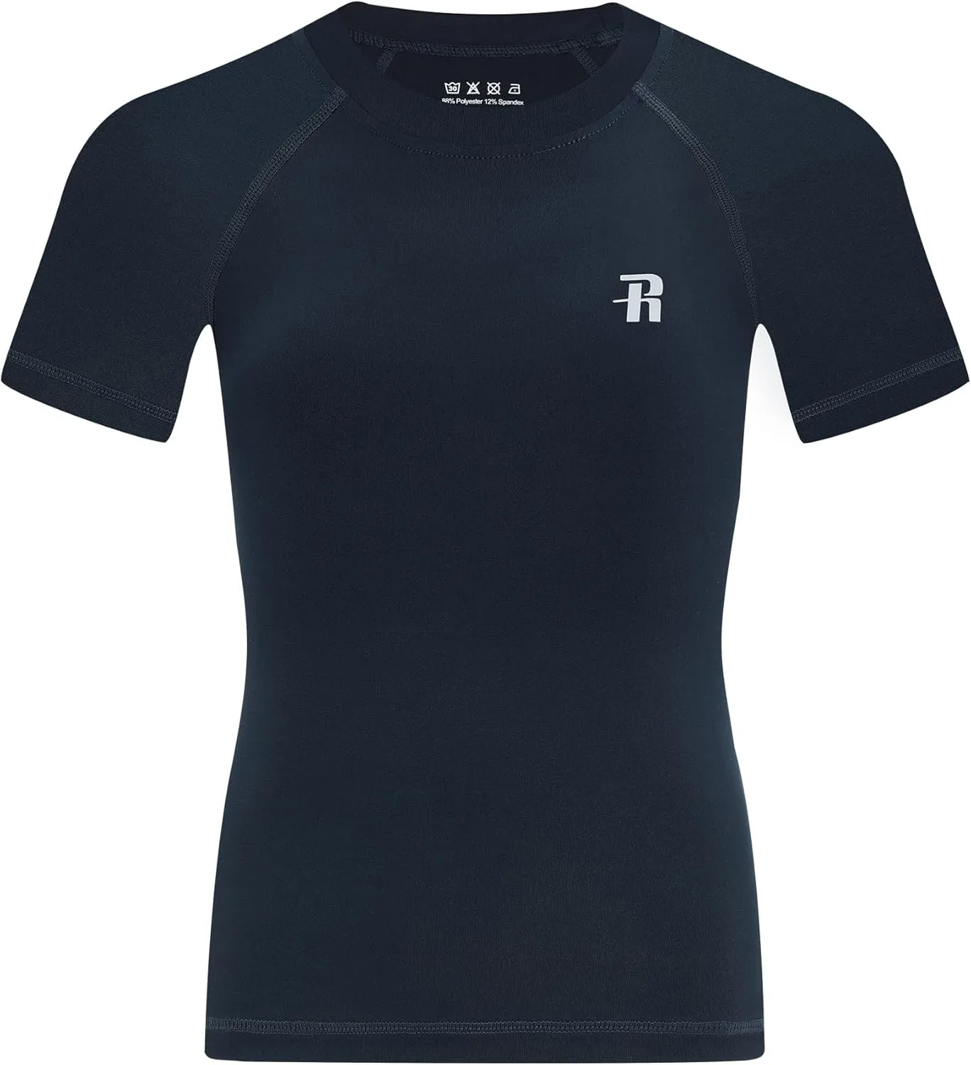 Runhit Boys Compression Shirt Short Sleeve Youth Basketball Undershirt Kids Quick Dry Athletic Base Layer T-Shirt