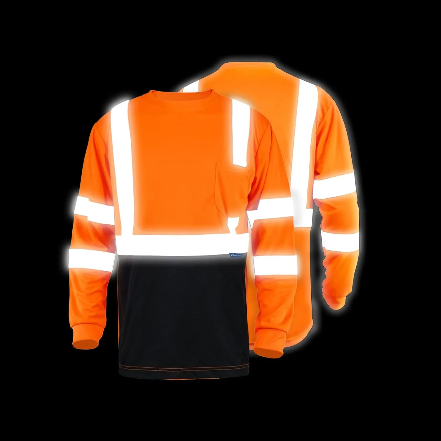 Safety Shirt Long Sleeve High Visibility Reflective Breathable T Shirt for Work Warehouse Construction Class 3