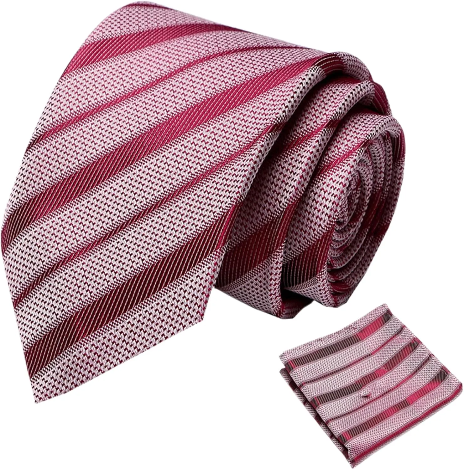 SANGTREE Mens Dress Shirt and Tie Set, Long Sleeve Button Down Shirt with Matching Tie and Handkerchief