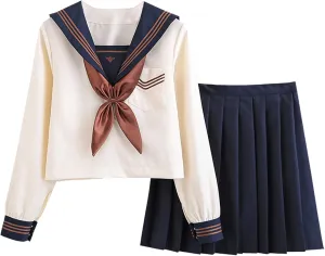 SANGTREE Women Girls Pleated Uniform Skirt Outfit