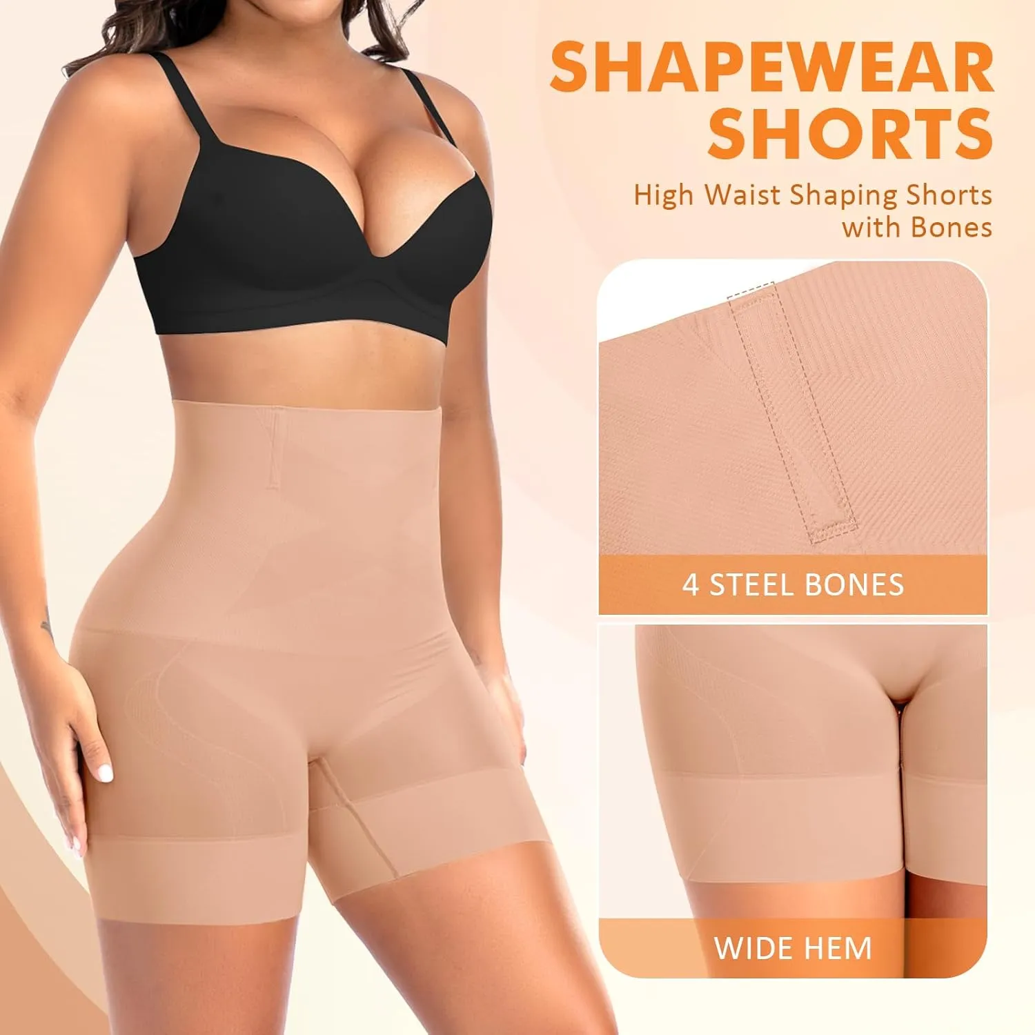 Shapewear Shorts for Women Tummy Control High Waist Shaping Shorts Body Shaper Panties Underwear Slip Shorts Under Dresses