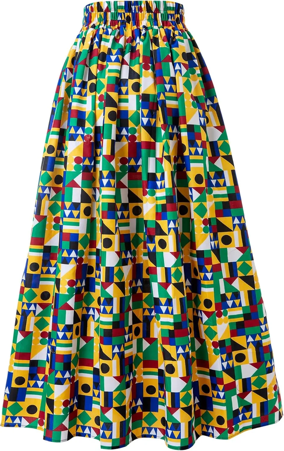 SHENBOLEN Women African Print Skirt Ankara Maxi Skirt Dashiki Skirt