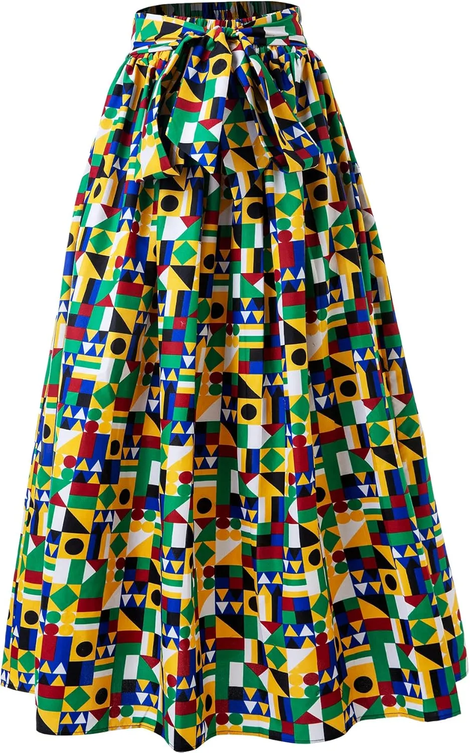 SHENBOLEN Women African Print Skirt Ankara Maxi Skirt Dashiki Skirt