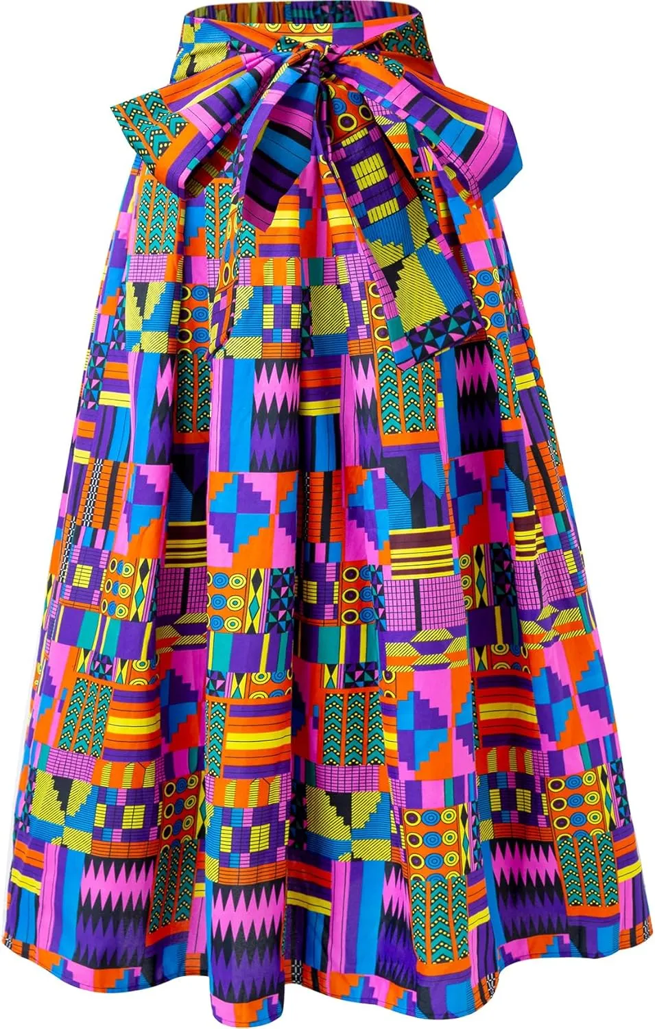 SHENBOLEN Women African Print Skirt Ankara Maxi Skirt Dashiki Skirt