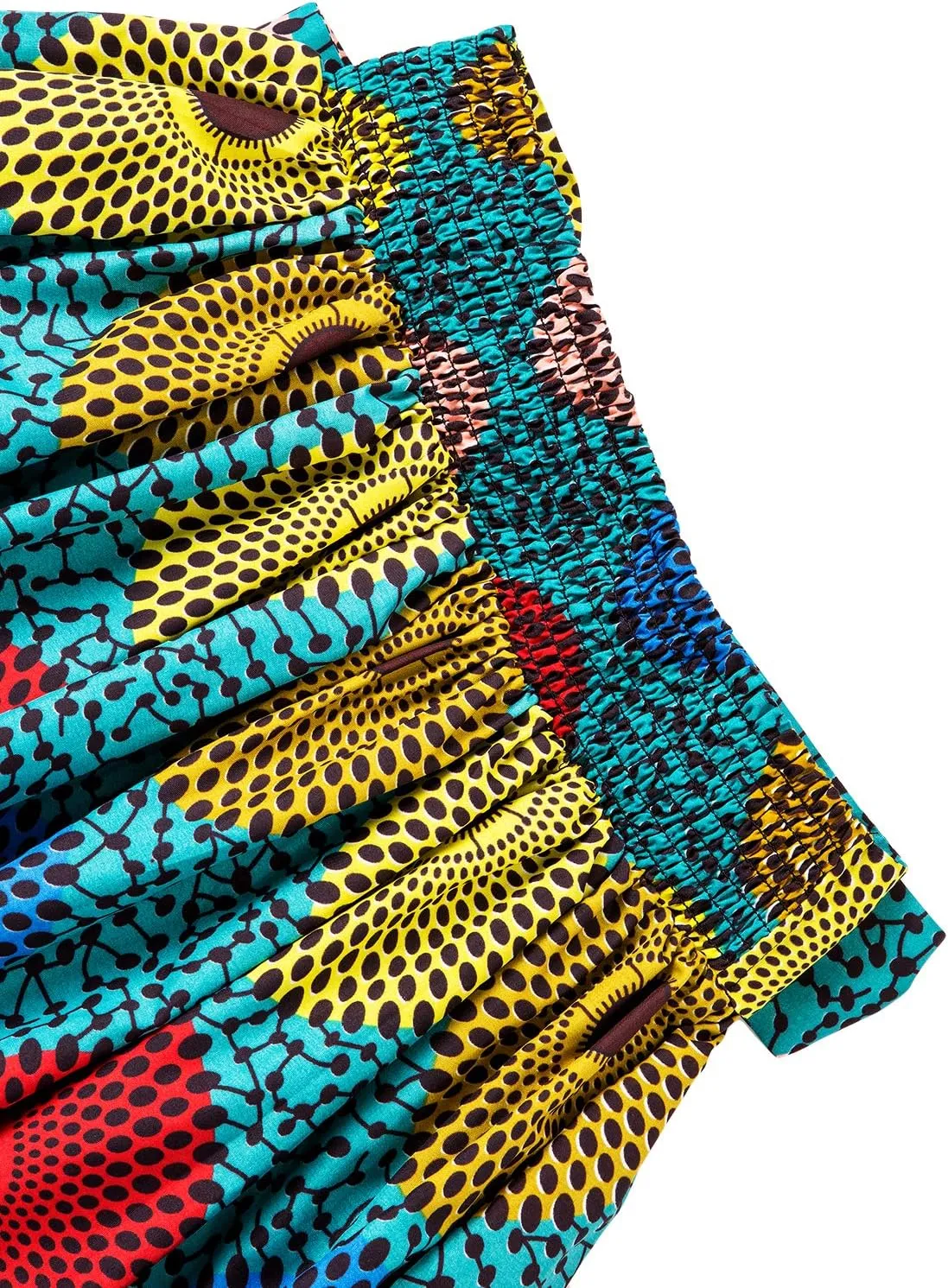 SHENBOLEN Women African Print Skirt Ankara Maxi Skirt Dashiki Skirt