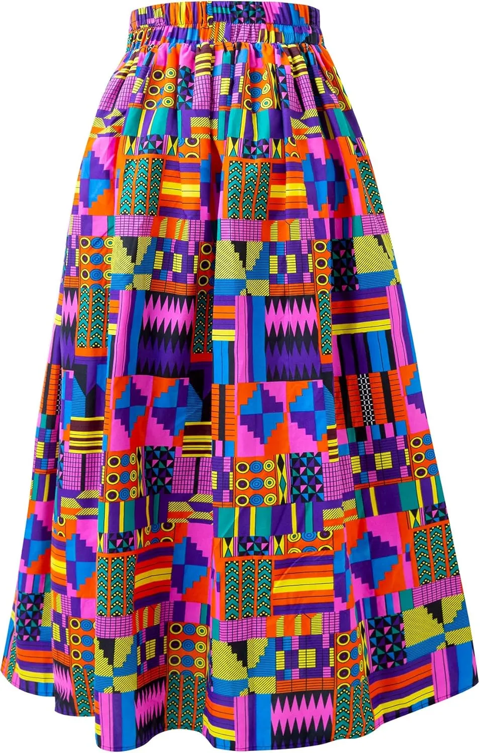 SHENBOLEN Women African Print Skirt Ankara Maxi Skirt Dashiki Skirt