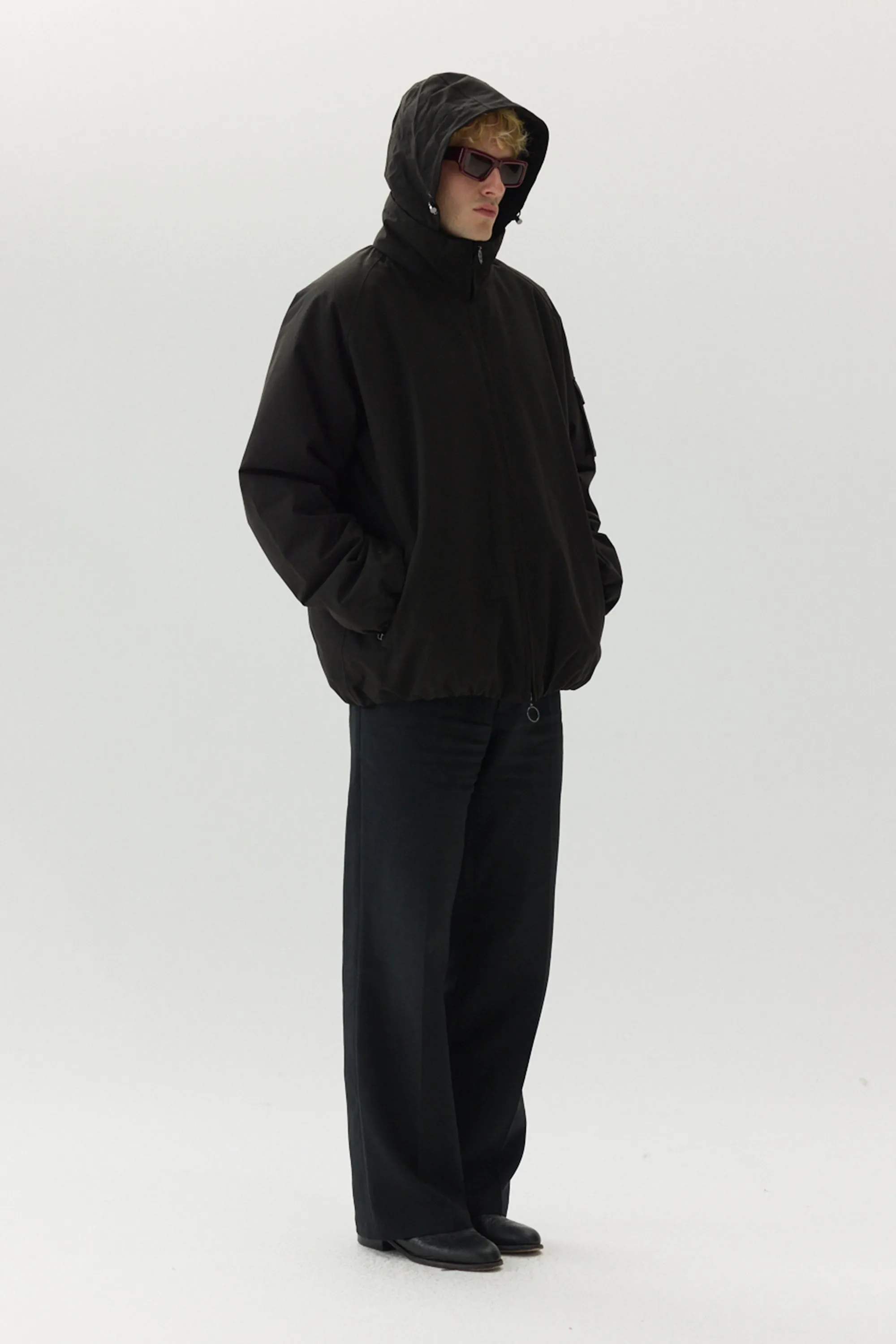SHORT TRACKER POLY RAYON AW24 BLACK