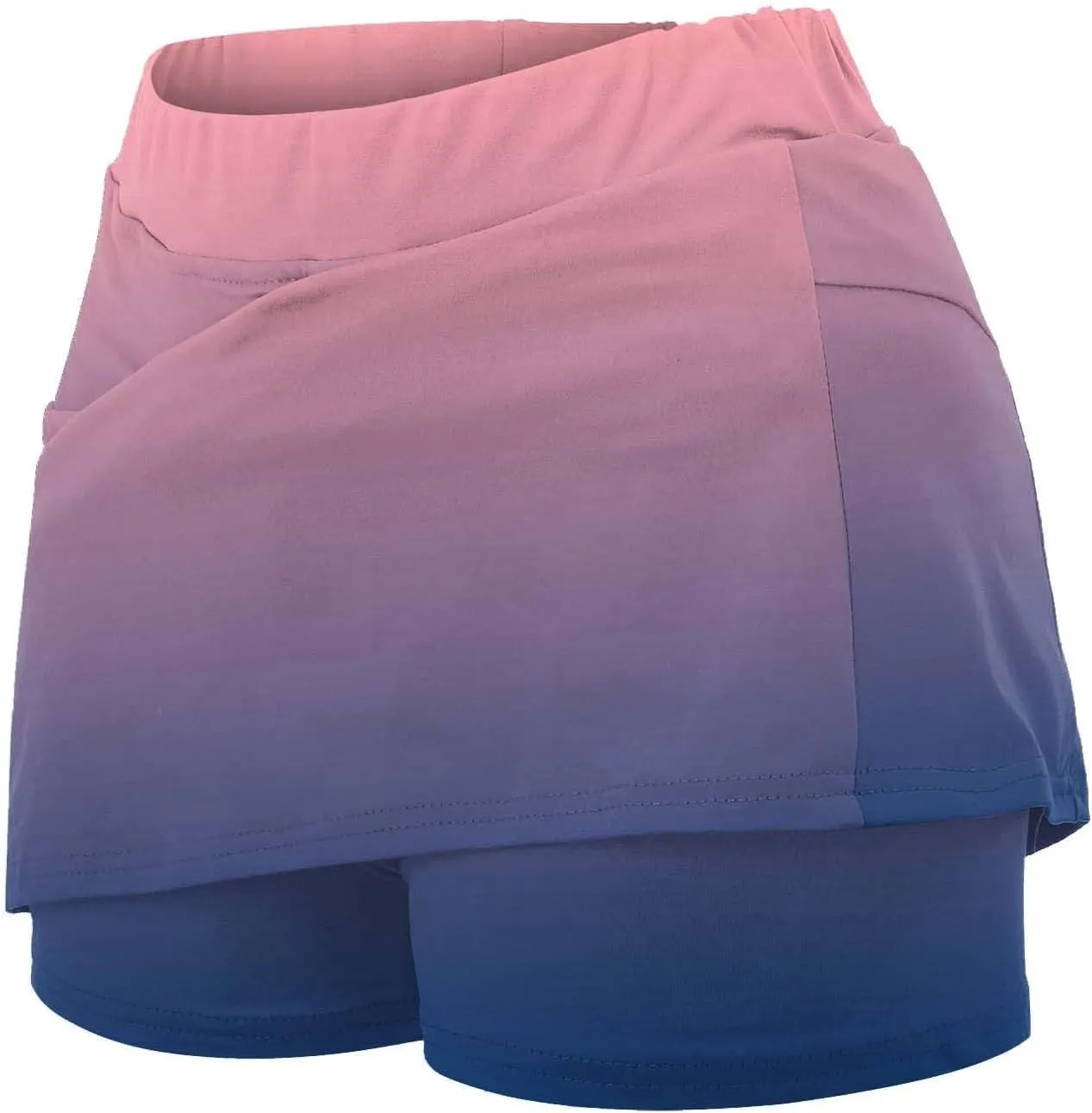Skirts for Women with Shorts Waist Tie Shorts with Pockets Athletic Skirt with Shorts Skorts for Woman Solid