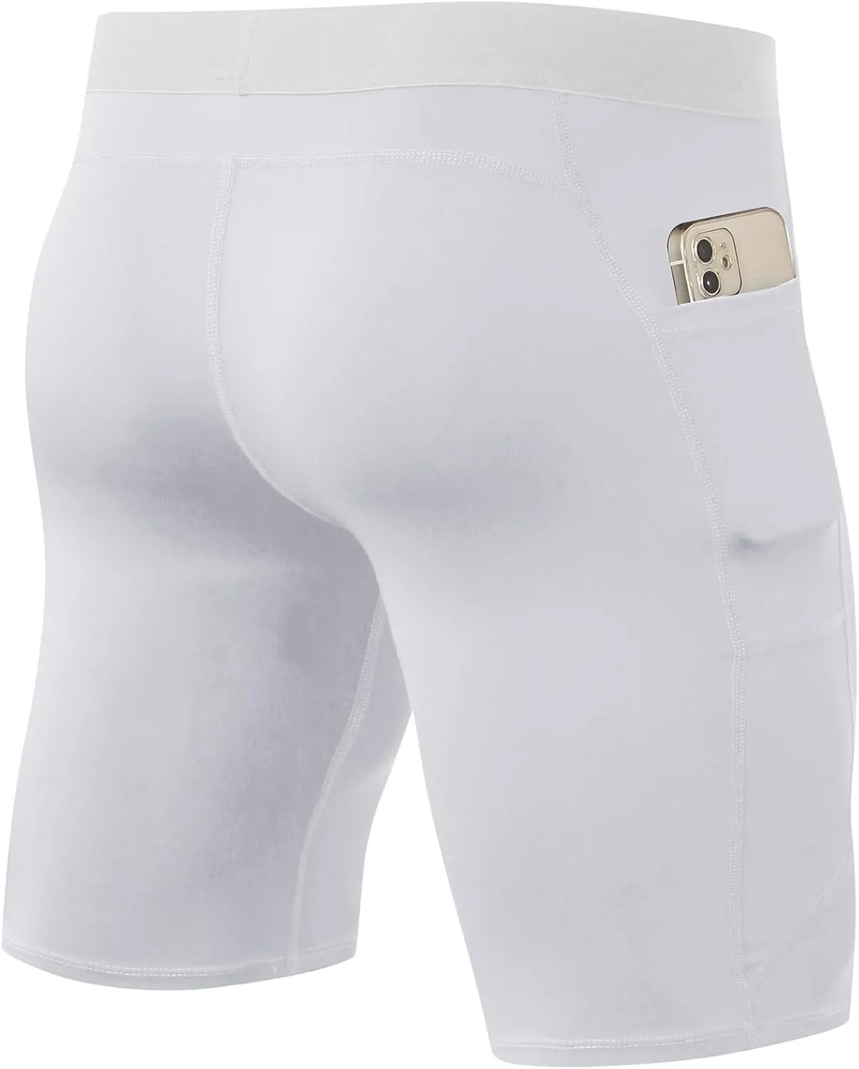 SPVISE Compression Shorts Men Spandex Sports Shorts Workout Running Gym Shorts Cool Dry Athletic Baselayer Underwear Pockets