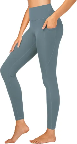 Stelle High Waisted Yoga Leggings with Pockets, Buttery Soft Workout Yoga Pants for Women Tummy Control Running Gym