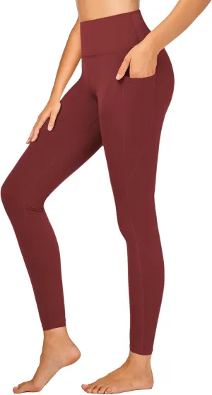 Stelle High Waisted Yoga Leggings with Pockets, Buttery Soft Workout Yoga Pants for Women Tummy Control Running Gym