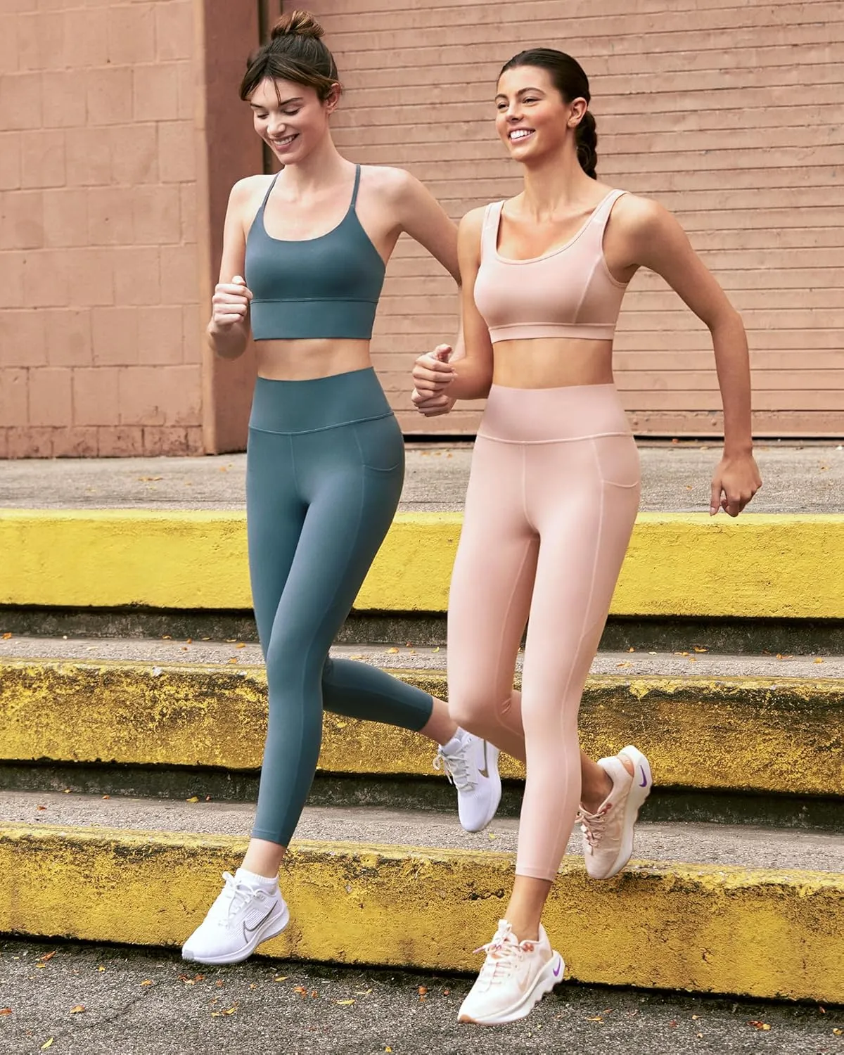 Stelle High Waisted Yoga Leggings with Pockets, Buttery Soft Workout Yoga Pants for Women Tummy Control Running Gym