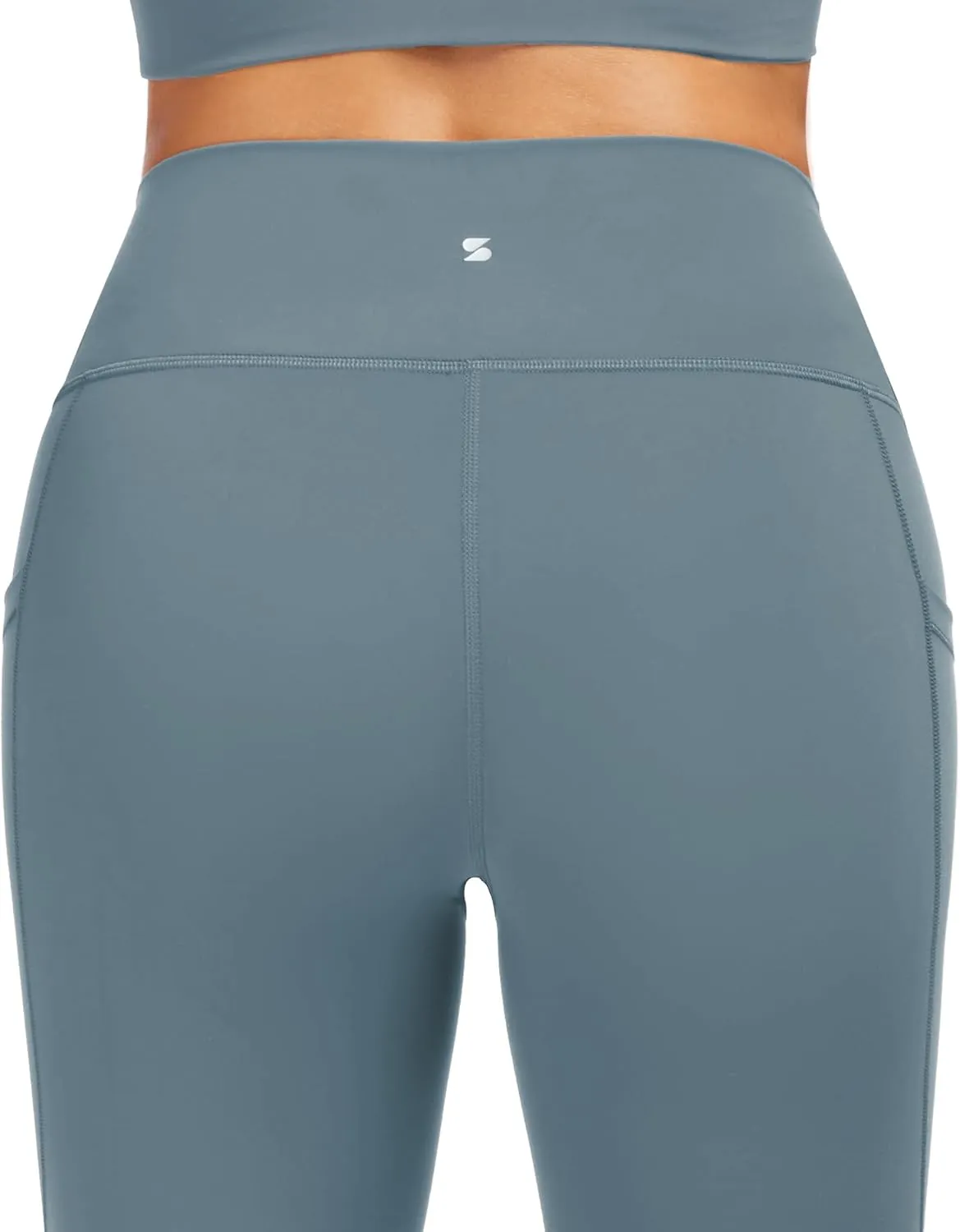 Stelle High Waisted Yoga Leggings with Pockets, Buttery Soft Workout Yoga Pants for Women Tummy Control Running Gym