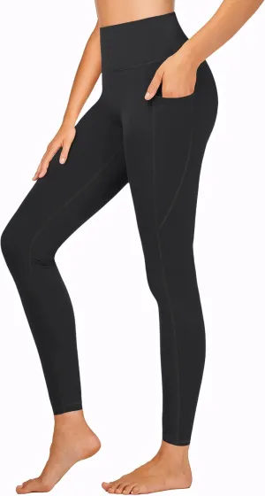 Stelle High Waisted Yoga Leggings with Pockets, Buttery Soft Workout Yoga Pants for Women Tummy Control Running Gym