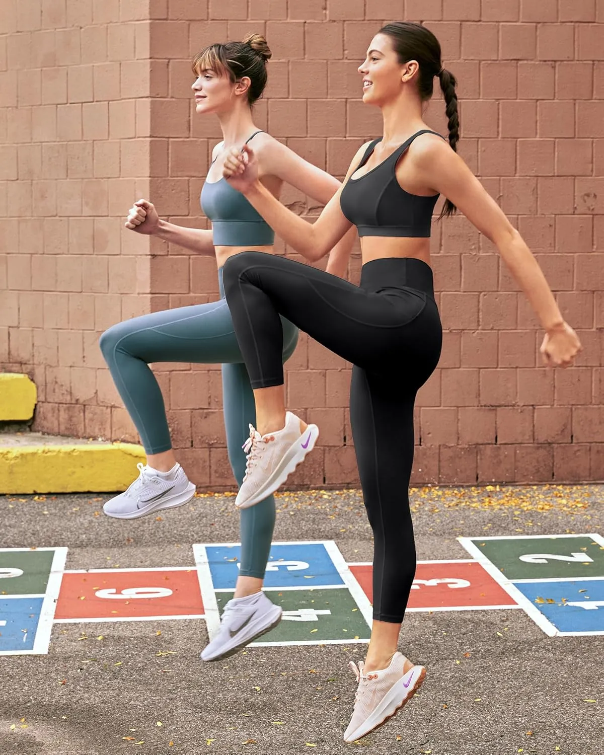 Stelle High Waisted Yoga Leggings with Pockets, Buttery Soft Workout Yoga Pants for Women Tummy Control Running Gym