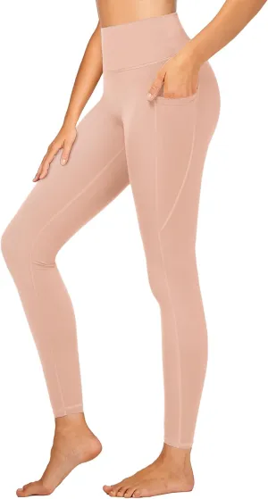 Stelle High Waisted Yoga Leggings with Pockets, Buttery Soft Workout Yoga Pants for Women Tummy Control Running Gym