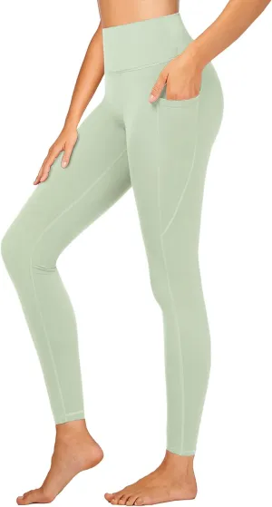 Stelle High Waisted Yoga Leggings with Pockets, Buttery Soft Workout Yoga Pants for Women Tummy Control Running Gym