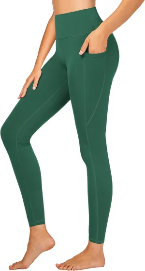Stelle High Waisted Yoga Leggings with Pockets, Buttery Soft Workout Yoga Pants for Women Tummy Control Running Gym