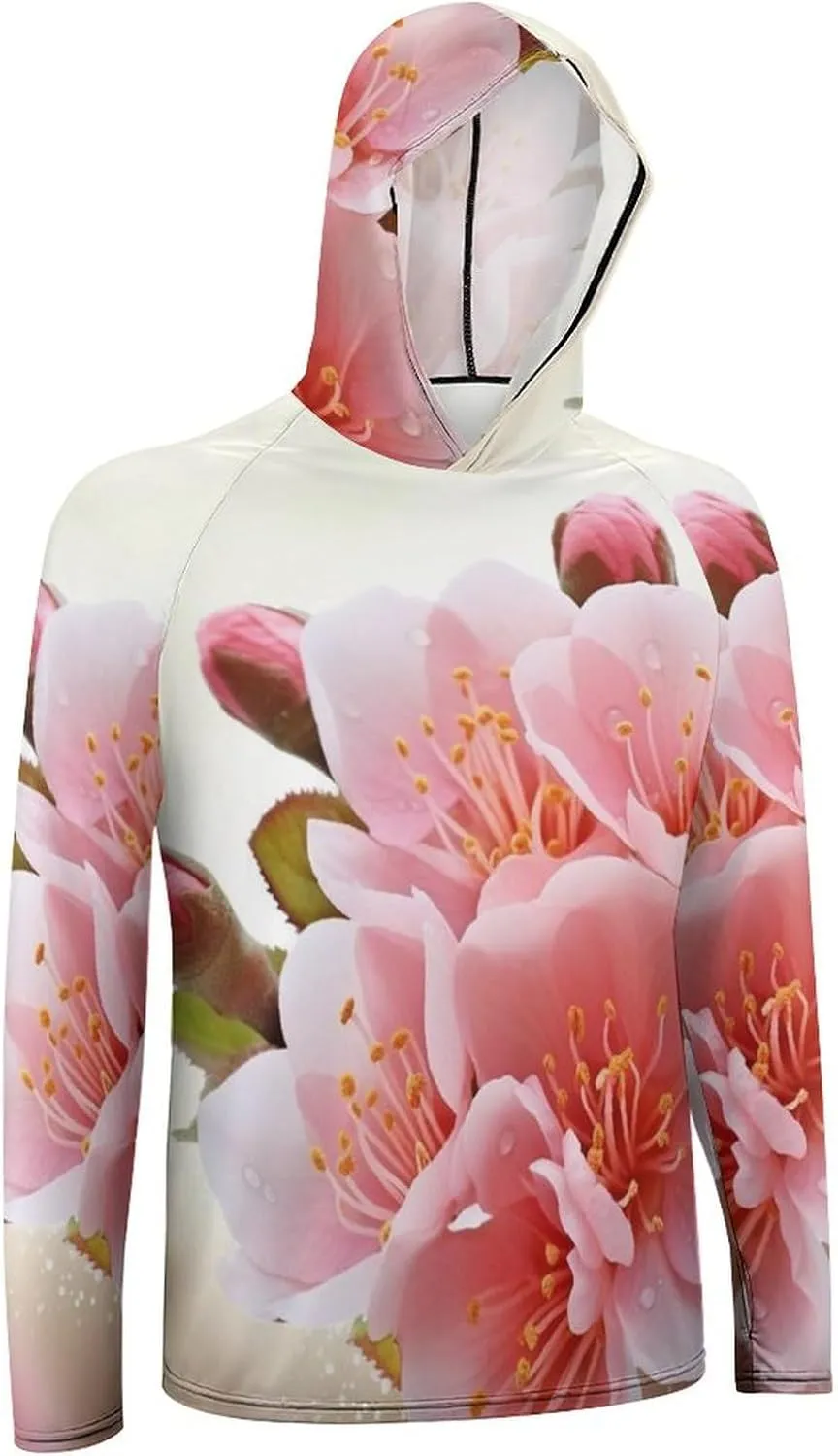 Sun Protection Shirt Long Sleeve Hoodie Blossom Lightweight Rash Guard Quick Dry Sun Shirt for Outdoor