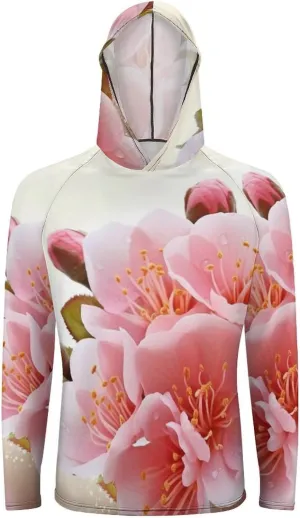Sun Protection Shirt Long Sleeve Hoodie Blossom Lightweight Rash Guard Quick Dry Sun Shirt for Outdoor