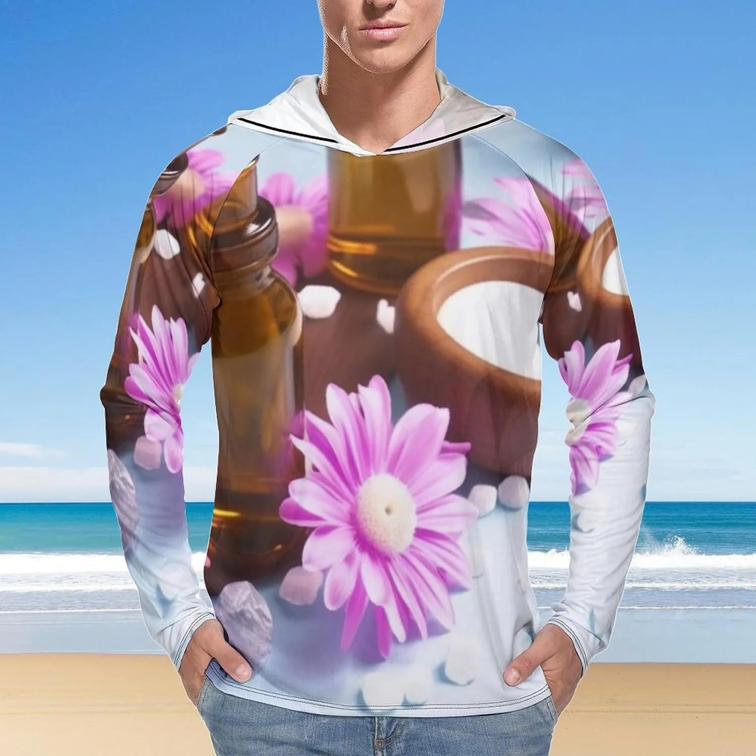 Sun Protection Shirt Long Sleeve Hoodie SPA Party Lightweight Rash Guard Quick Dry Sun Shirt for Outdoor