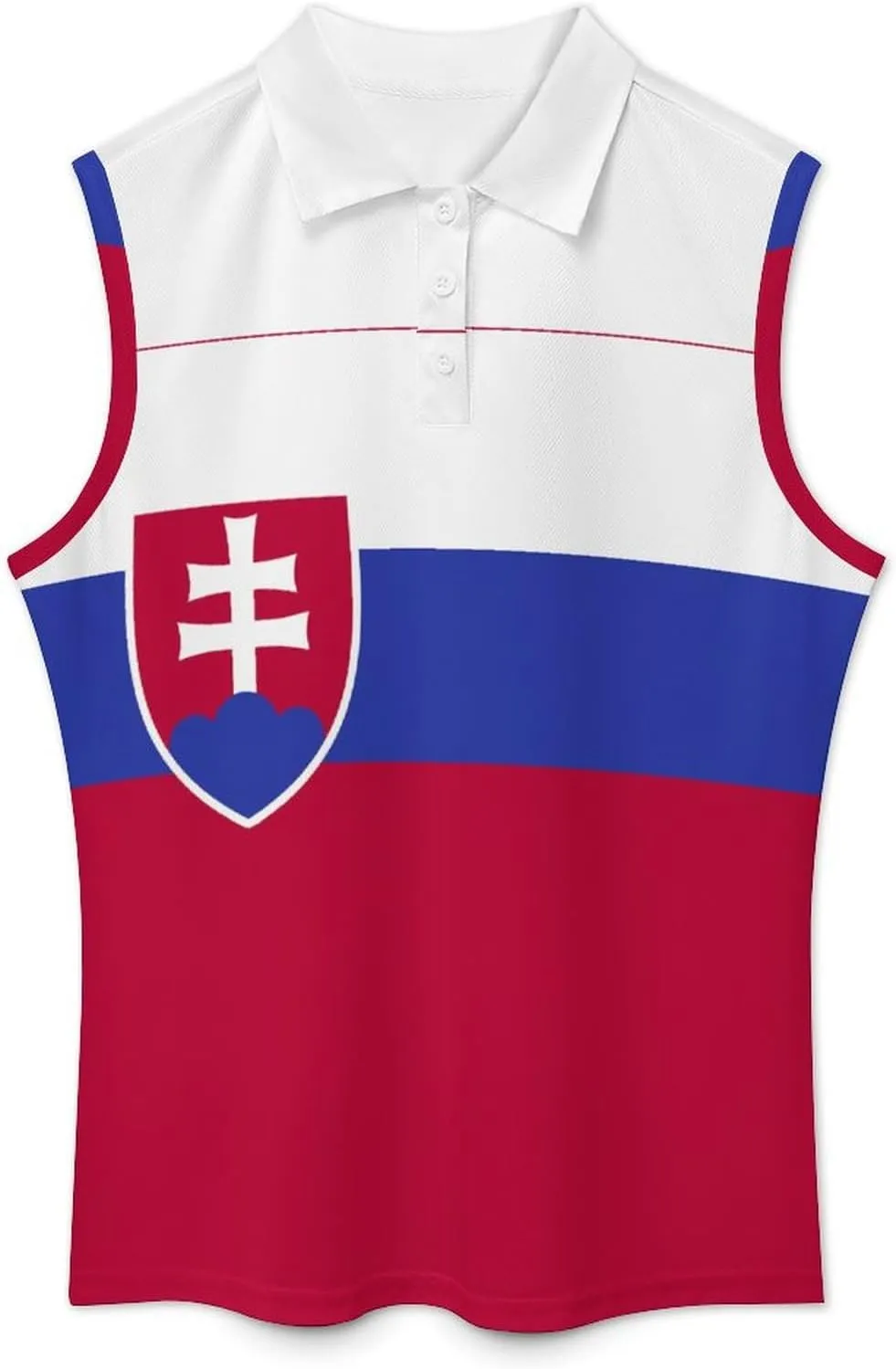 TAIZIYEAH Saint Kitts and Nevis Flag Women's Sleeveless PO-LO Shirts Collared V Neck Tennis Tank Tops Quick Dry Lightweight
