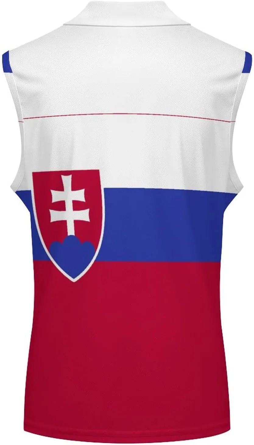 TAIZIYEAH Saint Kitts and Nevis Flag Women's Sleeveless PO-LO Shirts Collared V Neck Tennis Tank Tops Quick Dry Lightweight