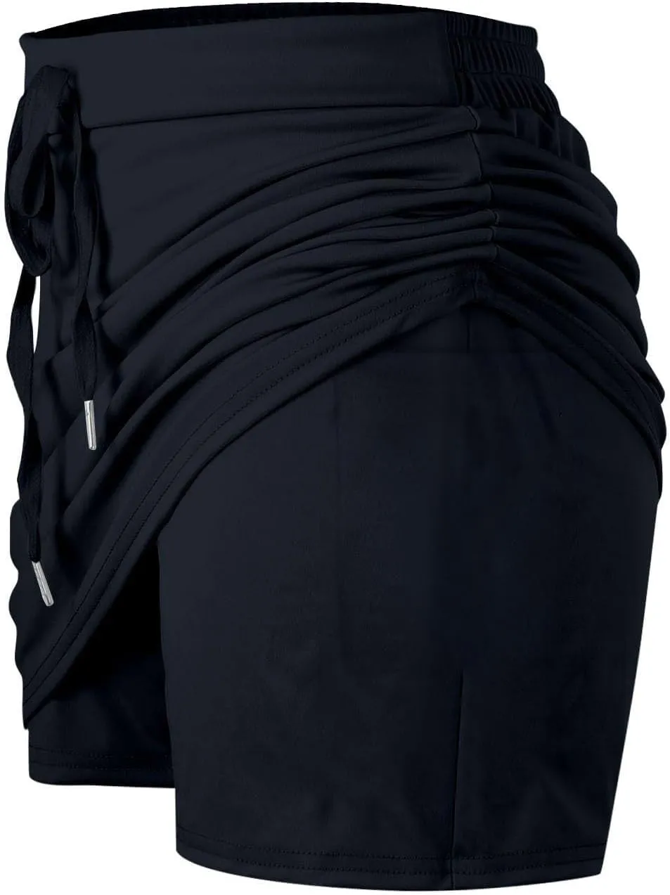 Tennis Skirts for Women Golf Athletic Activewear Skorts Drawstring Elastic Workout Running Mini Skirts with Pockets