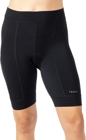 Terry Bike Shorts Women Padded, Actif Cycling Shorts for Women Padded 8" Inseam Moisture Wicking Spin Shorts Women