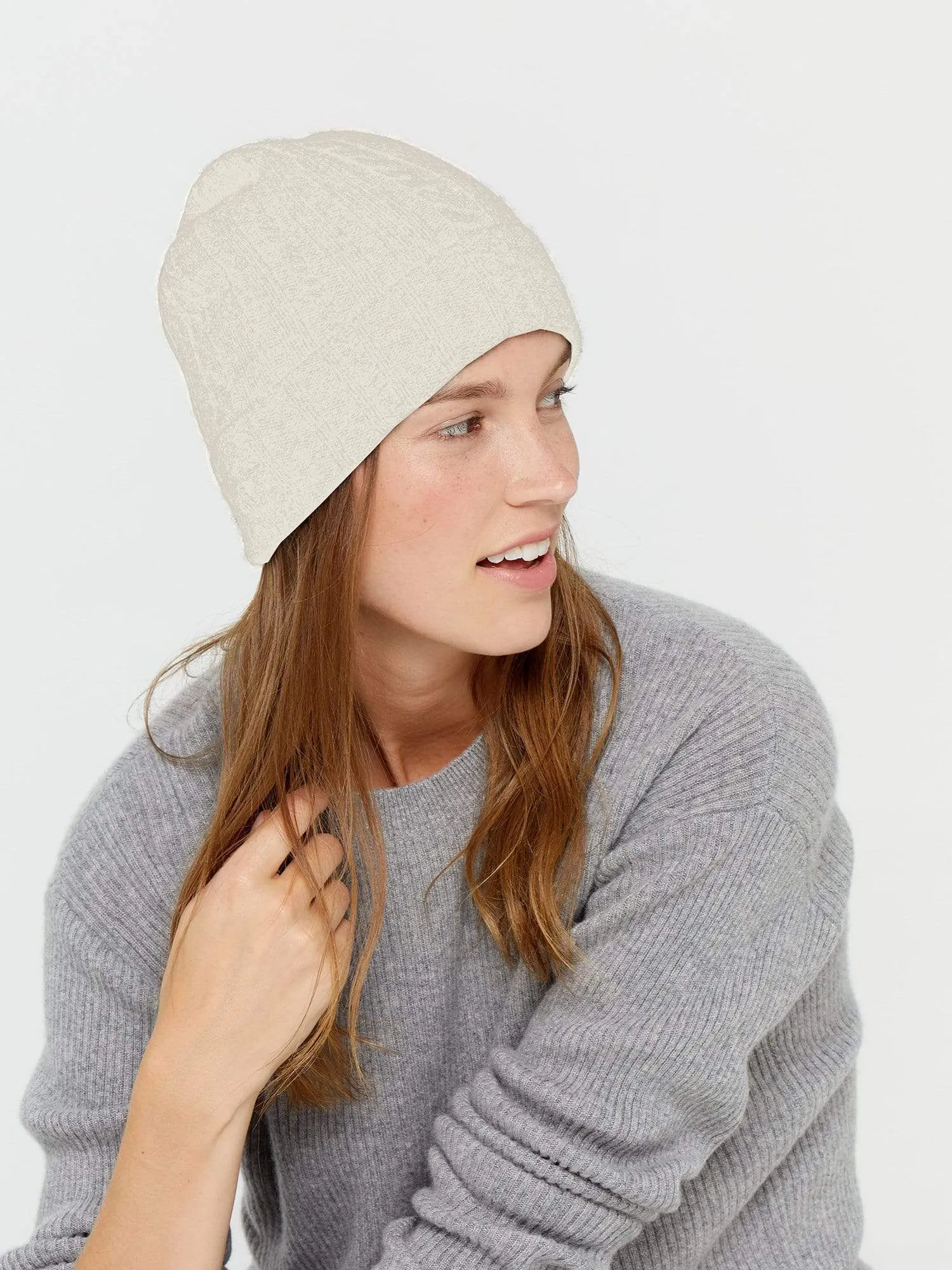 The Cable Knit Cashmere Beanie