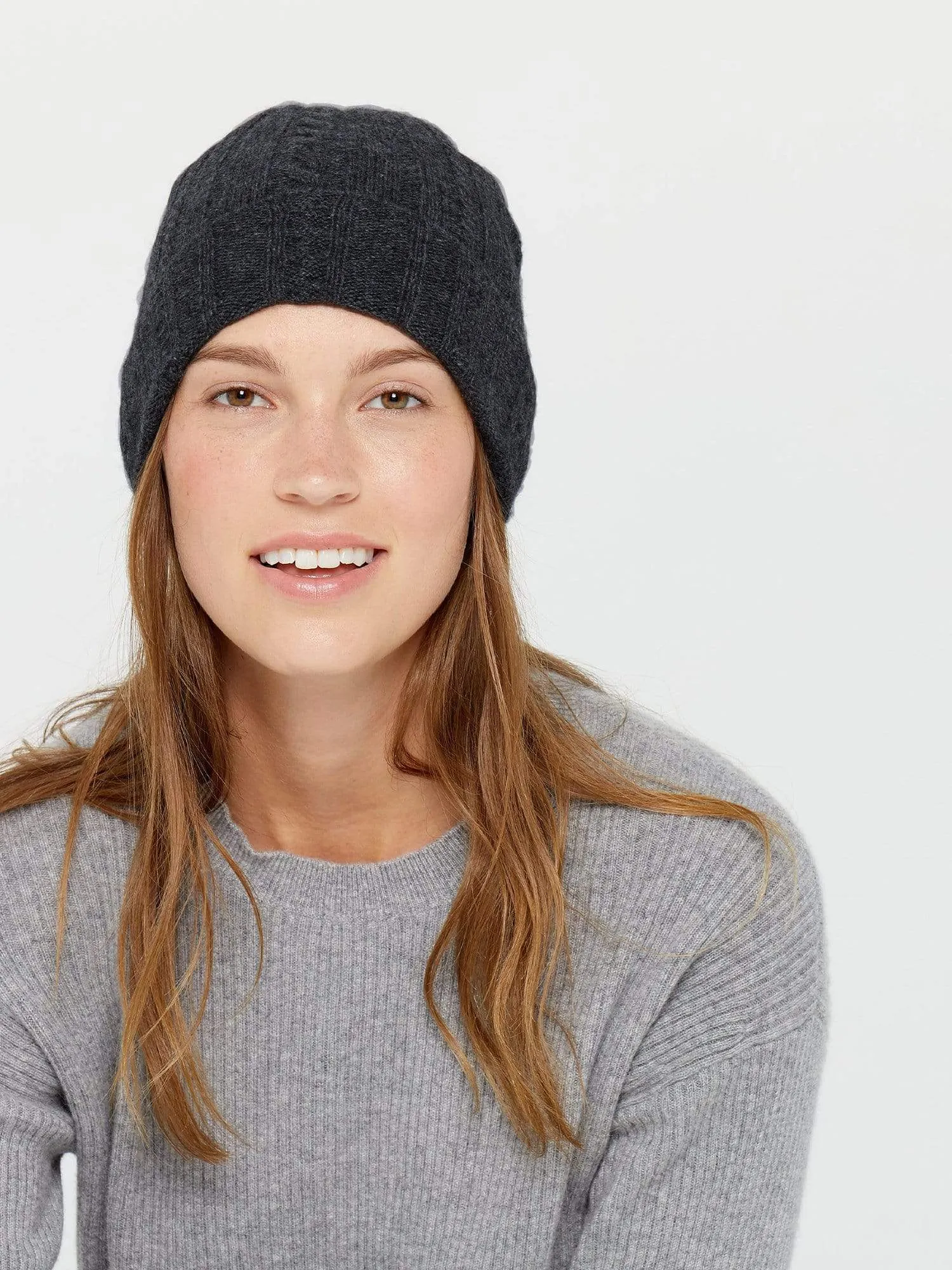 The Cable Knit Cashmere Beanie