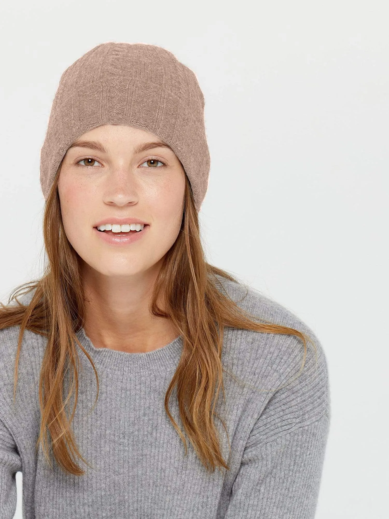 The Cable Knit Cashmere Beanie