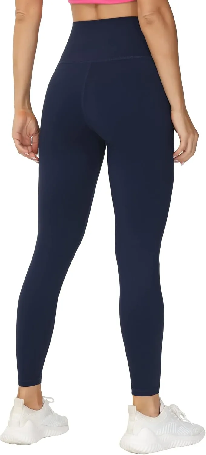 THE GYM PEOPLE Womens' V Cross Waist Yoga Leggings with High Waisted Tummy Control