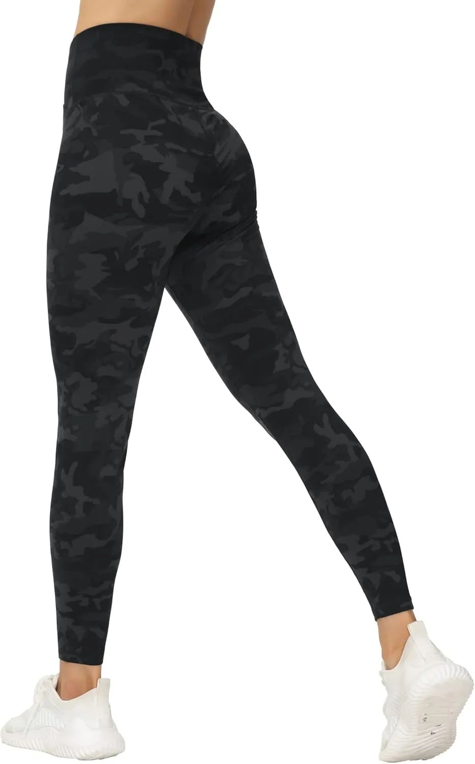 THE GYM PEOPLE Womens' V Cross Waist Yoga Leggings with High Waisted Tummy Control