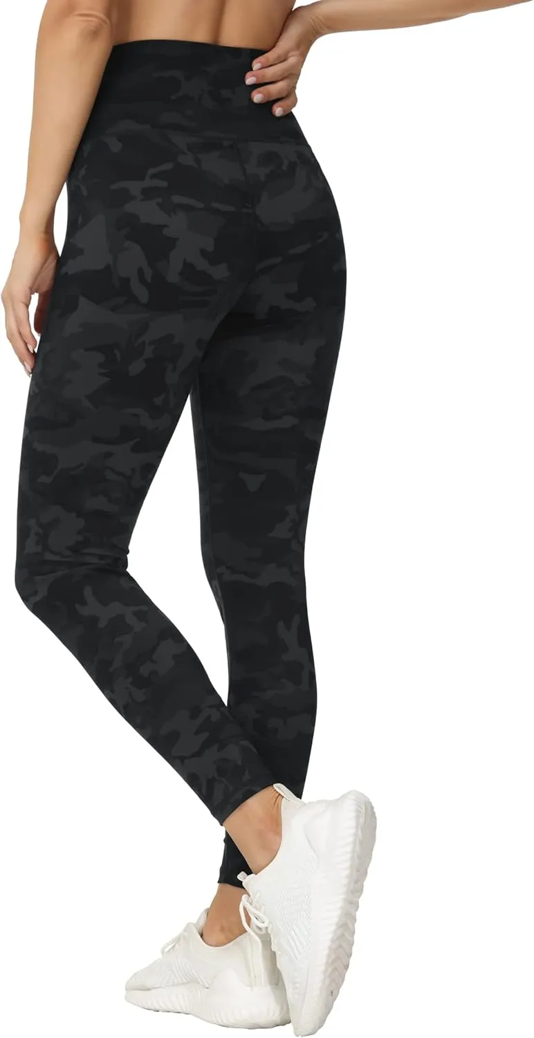 THE GYM PEOPLE Womens' V Cross Waist Yoga Leggings with High Waisted Tummy Control