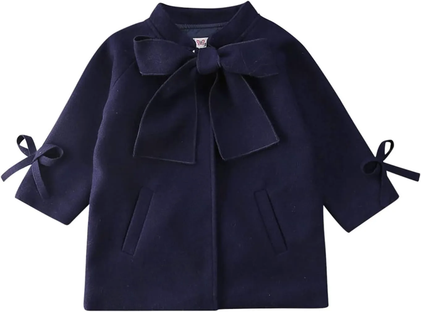 Toddler Girls Trench Coat Long Winter Jacket Kids Girls' Dress Coat Wool Blend Long Peacoat Faux Fur Jacket Outerwear