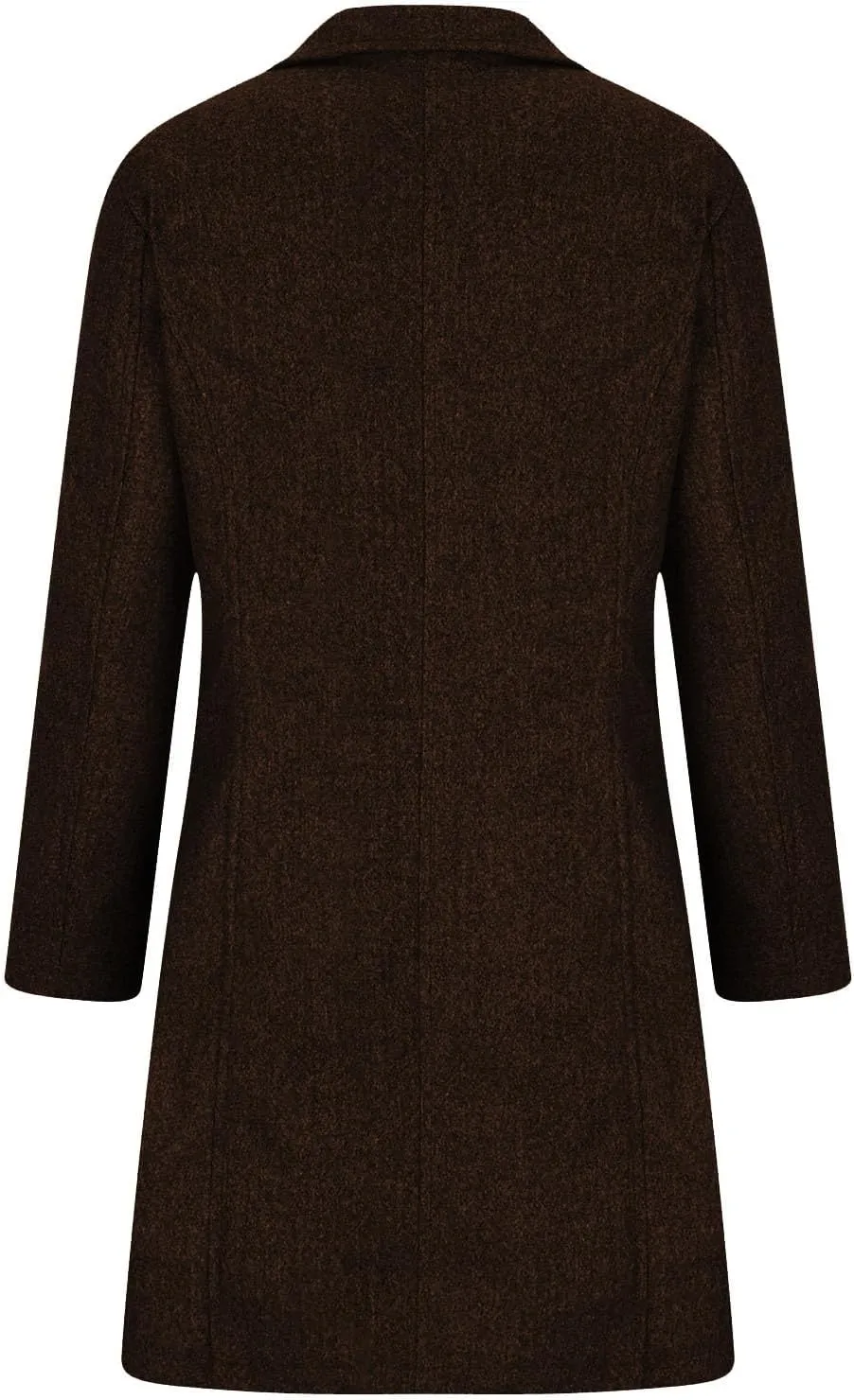 Trench Coat for Women 2024 Casual Lapel Single Breasted Pea Coat Trendy Winter Warm Wool Coats Mid-Long Overcoat