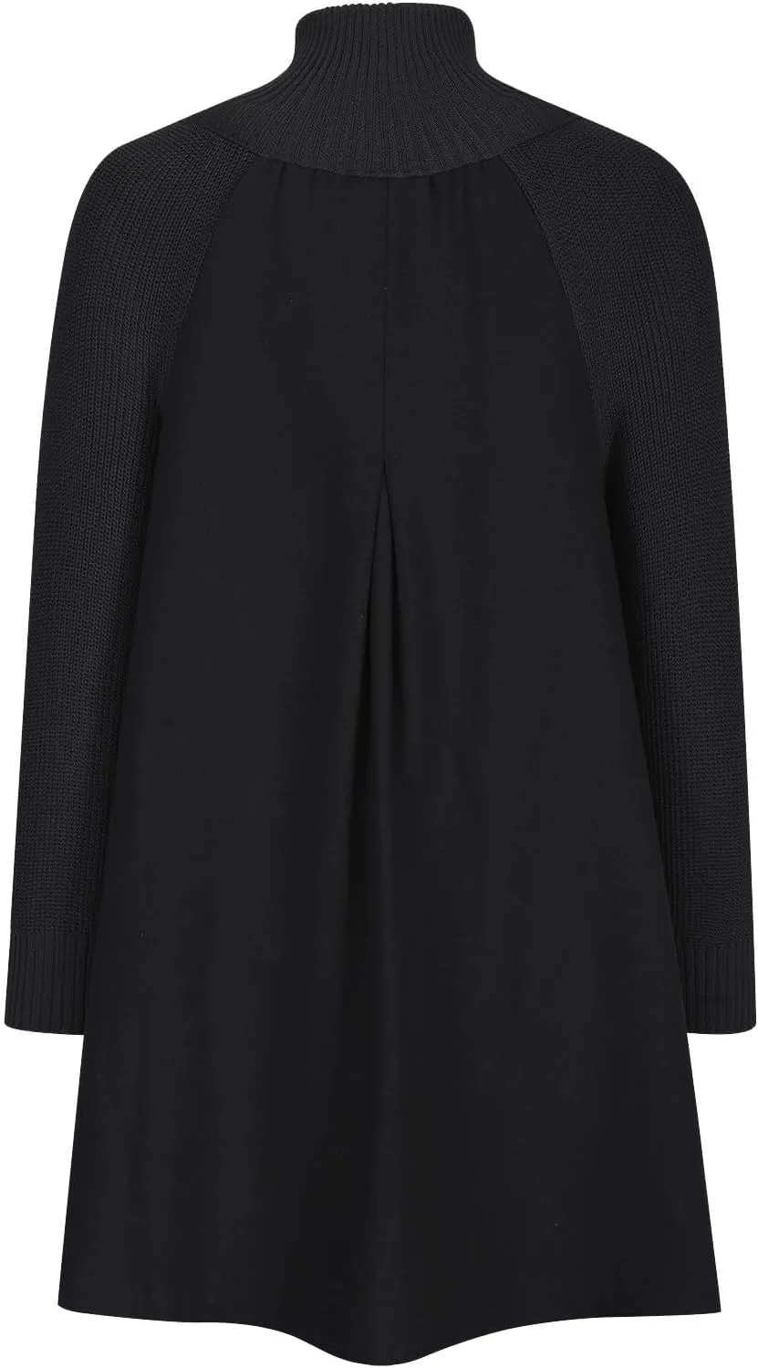Trench Coat For Women 2024 Mid Length Fashion Button Down Long Sleeve Loose Pea Coat Solid Color Casual Winter Coat
