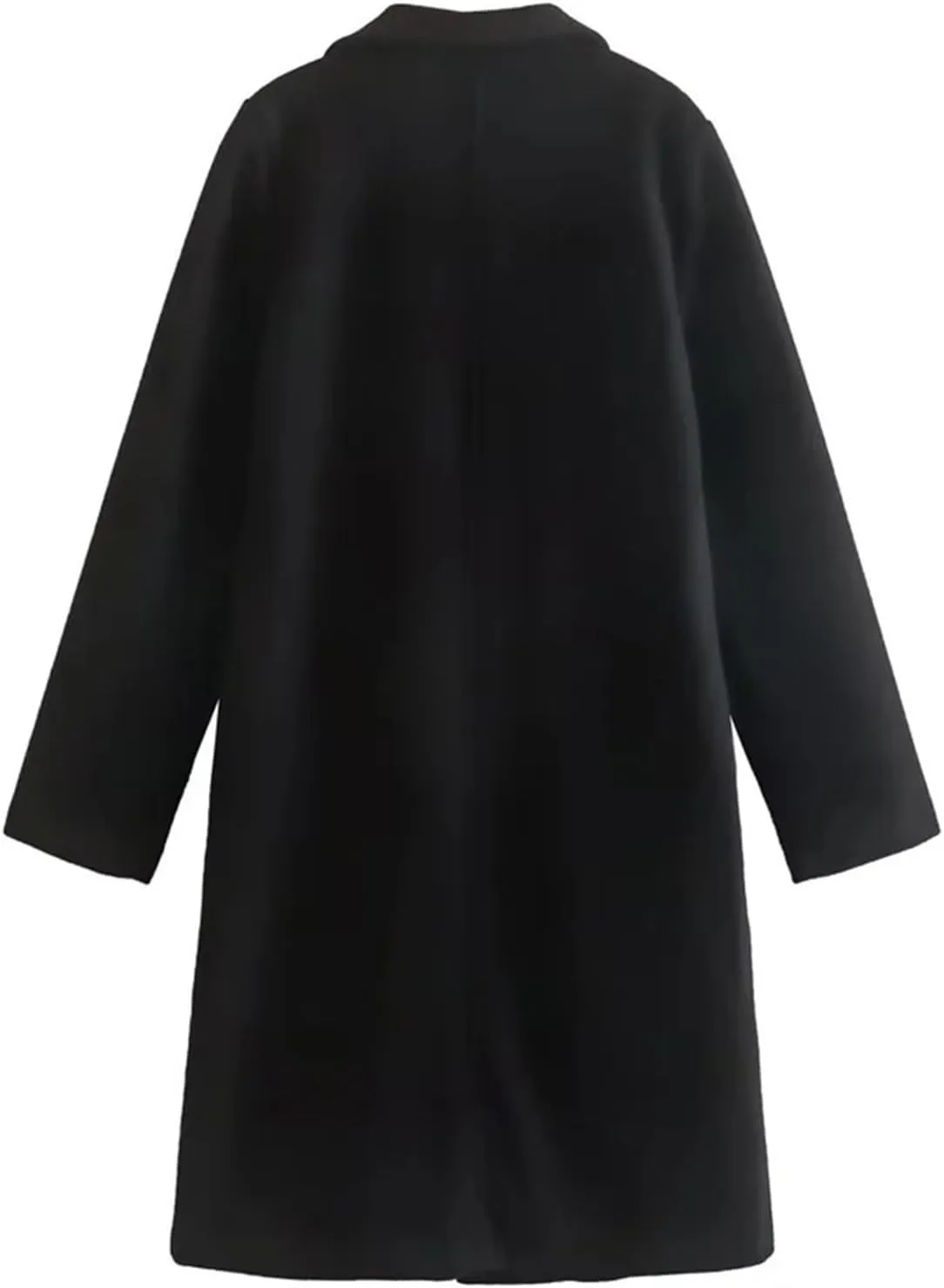 Trench Coats for Women, Elegant Mid Long Windproof Coat Winter Slim Jackets Windbreaker Solid Outerwear 2024