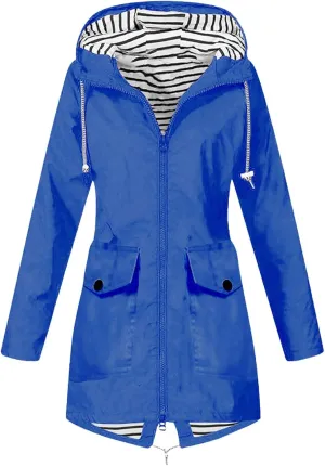 Trench Coats For Women Outdoor Trench Raincoat With Hood Lightweight Plus Size For Girls Lightweight Trench Coat