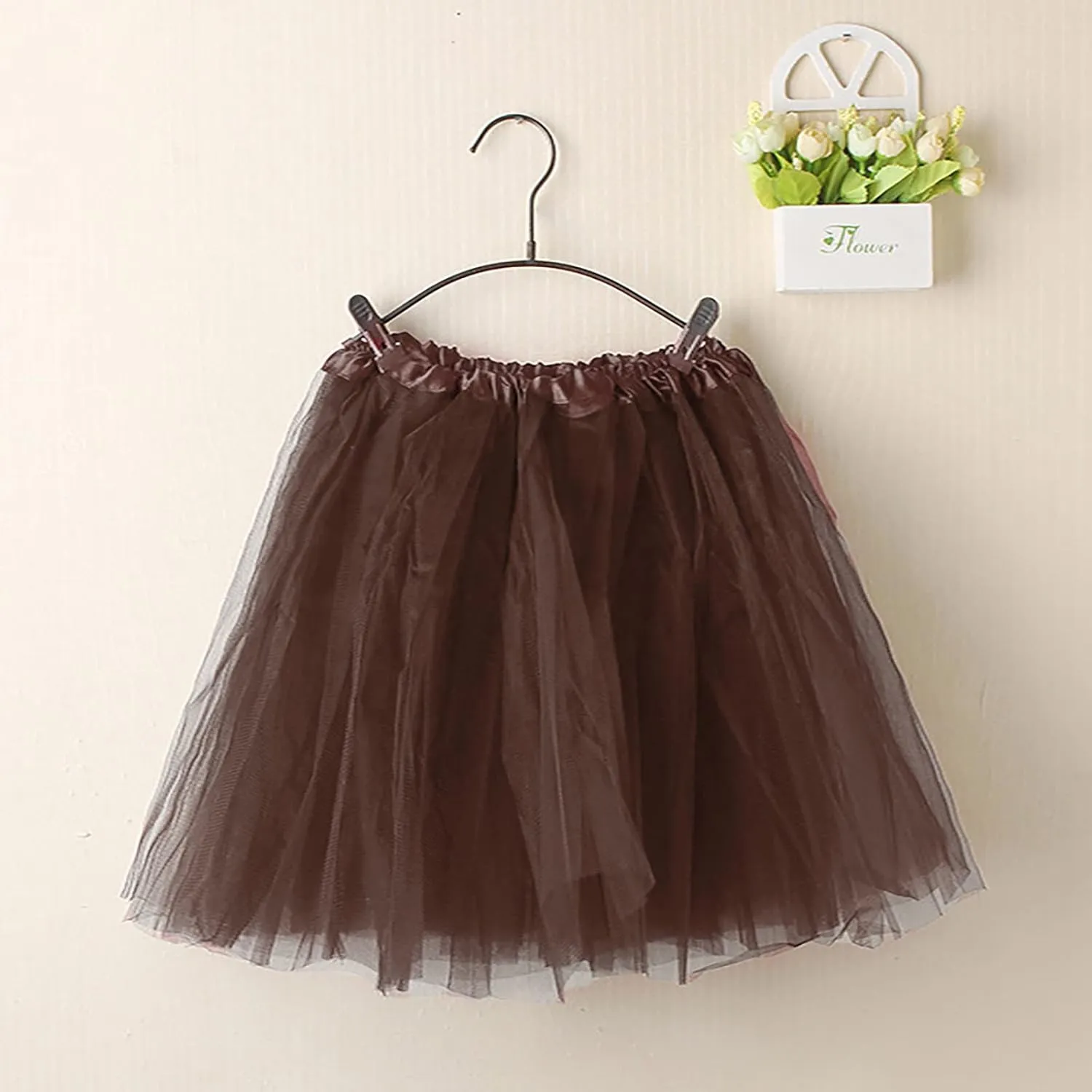 Tulle Skirts for Women Ladies High Elastic Waist Pleated Tutu Skirt Fashion Solid Color Layered Pleated Dance Skirt