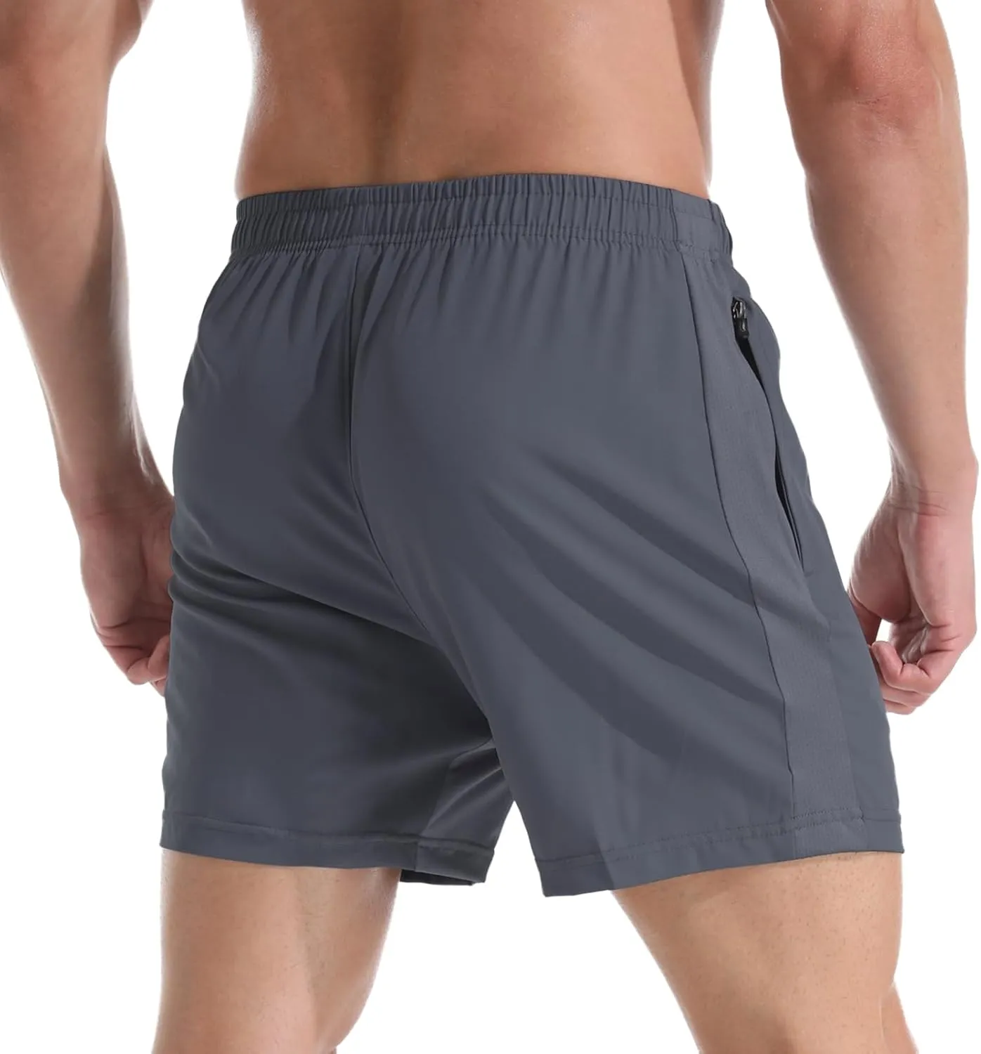 VPOS Gym Shorts for Men 5 Inch - Lightweight Mens Athletic Shorts Quick Dry Workout Running Shorts with Zipper Pockets