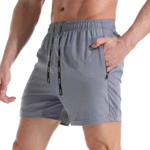 VPOS Gym Shorts for Men 5 Inch - Lightweight Mens Athletic Shorts Quick Dry Workout Running Shorts with Zipper Pockets