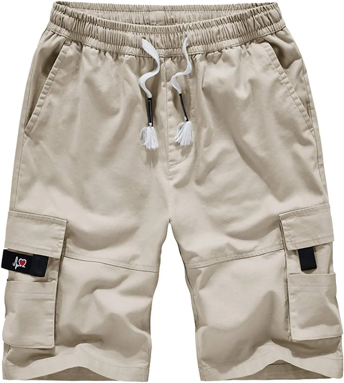 VtuAOL Women's Cargo Shorts Elastic Waist Comfy Cotton Loose Fit Shorts