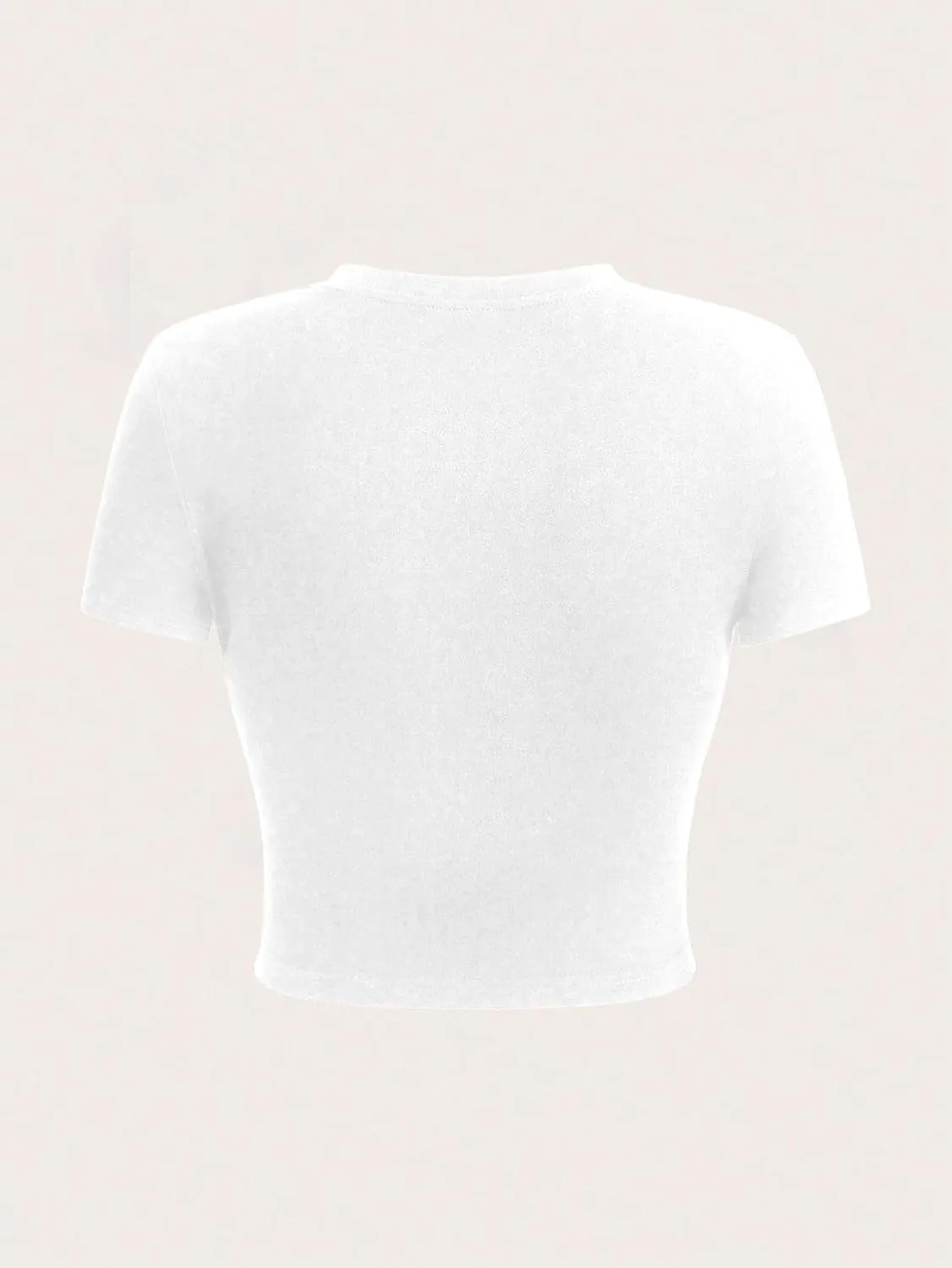 WDIRARA Women's Graphic Lip Print Crop Tee Shirt Round Neck Short Sleeve T-Shirt Slim Fit Top